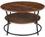 tectake Couchtisch Cromford 80x46cm Industrial Holz Dunkel, Rustikal
