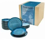 CreaTable Nordic Fjord Blue Tafelservice 12-tlg Steinzeug