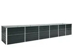 vidaXL Garten-Hochbeet Verzinkter Stahl 480x80x77 cm Anthrazit