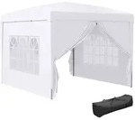 Outsunny - Pavillon - 3x3m - wei&szlig;