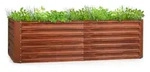 Blumfeldt Rust Grow Hochbeet Gartenbeet verzinktes Stahlblech Rost-Finish Rost
