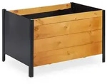 Relaxdays Hochbeet inkl. Vlies, HBT: 48 x 78 x 51 cm, Holz Kr&auml;uterbeet f&uuml;r