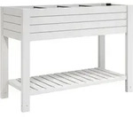 vidaXL Hochbeet Wei&szlig; 110x45x79 cm Polypropylen