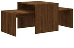 vidaXL Couchtisch-Set Braun Eichen-Optik 100x48x40 cm Holzwerkstoff