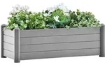 vidaXL Garten-Hochbeet PP Steingrau 100x43x35 cm