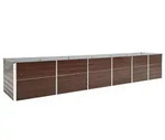 vidaXL Garten-Hochbeet Verzinkter Stahl 480x80x77 cm Braun