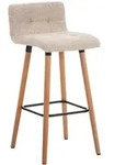 CLP Barhocker Lincoln Stoff creme