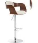 CLP Barhocker Kingston Stoff walnuss/creme