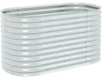vidaXL Garten-Hochbeet 160x80x81 cm Verzinkter Stahl Silbern