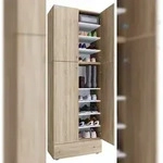 VCM Schuhschrank Lona Sonoma-Eiche H. 200 x B. 70 x T. 39 cm