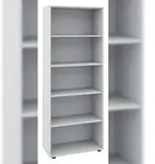 VCM Vandol I Universalschrank ohne T&uuml;ren mit 4 Regalen Wei&szlig;.