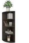 Eckregal Corner 120 Schwarz B&uuml;cherregal Holz Standregal Eckregal