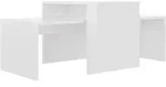 vidaXL Couchtisch-Set Hochglanz-Wei&szlig; 100x48x40 cm Holzwerkstoff
