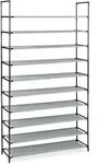 Relaxdays XXL Schuhregal Stecksystem, 10 Ebenen, f&uuml;r 50 Paar Schuhe, Stoff