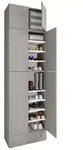 VCM LonaXXL Schuhschrank 6 T&uuml;ren 1 Schublade grau.