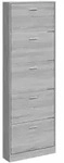 vidaXL Schuhschrank Grau Sonoma 59x17x169 cm Holzwerkstoff