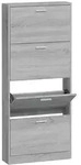 vidaXL Schuhschrank Grau Sonoma 59x17x150 cm Holzwerkstoff