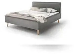 Meise M&ouml;bel Polsterbett Frieda 160x200 cm | Bettgestell | Kopfteil glatt | Webstoff