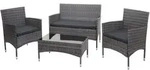Mendler Poly-Rattan Garnitur HWC-F55, Balkon-/Garten-/Lounge-Set Sofa Sitzgruppe ~