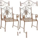 CLP 2er Set Gartenst&uuml;hle Punjab antik braun