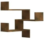 vidaXL Wand-Eckregale 2 Stk. R&auml;uchereiche 40x40x50 cm Holzwerkstoff