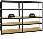 PROREGAL Mega Deal | 2x Schwerlastregal Big Elephant M | HxBxT 180x120x60 cm 