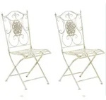 CLP 2er Set Klappst&uuml;hle Sibell antik-creme