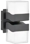 Licht-Erlebnisse Wetterfeste LED Au&szlig;enleuchte LACIE Schwarz Transparent LE60274