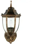 Licht-Erlebnisse Au&szlig;enwandleuchte LYON Rustikal in Schwarz Kupfer IP44 E27 Wandlampe