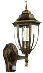 Licht-Erlebnisse Au&szlig;enwandleuchte LYON Schwarz Kupfer E27 IP44 Rustikale Wandlampe