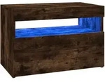 vidaXL TV-Schrank mit LED-Leuchten R&auml;uchereiche 60x35x40 cm