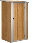 vidaXL Gartenhaus Braun 118,5x97x209,5 cm Verzinkter Stahl