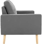 vidaXL 2-Sitzer-Sofa Hellgrau Stoff