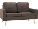 vidaXL 2-Sitzer-Sofa Braun Stoff