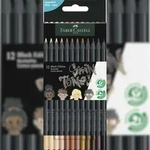 FABER-CASTELL FABER CASTELL 116414 Buntstift Black Edition Skin Tones - 12er Etui,