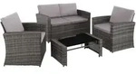 tectake Rattan Lounge Jesolo Grau/Hellgrau