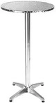 tectake Aluminium Bistrotisch &Oslash;60cm h&ouml;henverstellbar Grau