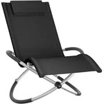tectake Sonnenliege Paulina ergonomisch, faltbar, 150 kg Schwarz
