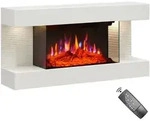 BALDERIA Elektrokamin Ida, Elektrischer Wandkamin mit LED-Flamme und Heizfunktion,