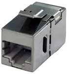 BACHMANN Keystone CAT6a STP Kupplung RJ45 geschirmt, silberfarben