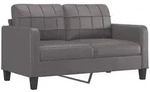 vidaXL 2-Sitzer-Sofa Grau 140 cm Kunstleder