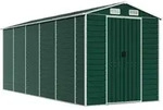 vidaXL Ger&auml;tehaus Gr&uuml;n 191x470x198 cm Verzinkter Stahl