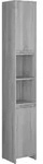 vidaXL Badezimmerschrank Grau Sonoma 30x30x183,5 cm Holzwerkstoff