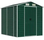 vidaXL Gartenhaus Gr&uuml;n 191 x 215 x 198 cm Verzinkter Stahl