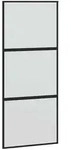 vidaXL Schiebet&uuml;r Schwarz 90x205 cm Hartglas und Aluminium