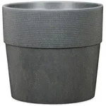 Scheurich Groove+ 40, Pflanzgef&auml;&szlig; / Pflanzk&uuml;bel, rund, Farbe: Carbon,...