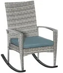 Outsunny - Schaukelstuhl - 66L x 88B x 98H cm - grau