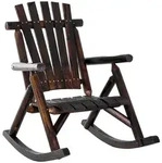 Outsunny - Schaukelstuhl - 97Lx69Wx93Hcm - Verkohlt
