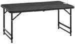 Outsunny - Gartentisch - 118 x 60 x 74 cm - dunkelgrau
