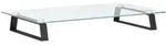 vidaXL Monitorst&auml;nder Schwarz 60x35x8 cm Hartglas und Metall